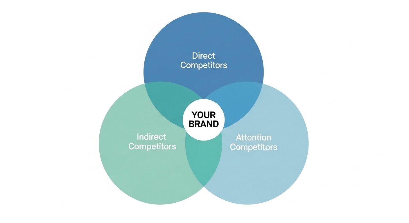Your competitive analysis probably covers the inner circle. The biggest threats live in the outer one.
